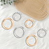 16Pcs 4 Styles Alloy Spring Gate Rings FIND-CL0001-96-7
