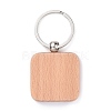Natural Wood Keychain LS-HJEW-P008-05-1