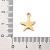 Ion Plating(IP) 201 Stainless Steel Charms STAS-A101-01C-04G-3