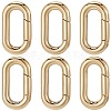 6Pcs Ion Plating(IP) 304 Stainless Steel Spring Gate Rings STAS-SC0008-34-1