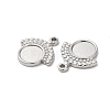 Non-Tarnish 304 Stainless Steel Pendant Cabochon Settings STAS-H214-26P-2