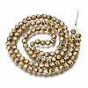 Electroplate Non-magnetic Synthetic Hematite Beads Strands G-T114-54B-G-2