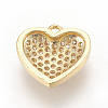Brass Micro Pave Cubic Zirconia Charms KK-O112-08G-2