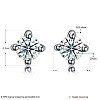 Exquisite 925 Sterling Silver Cubic Zirconia Stud Earrings EJEW-BB20109-7