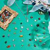 120Pcs 30 Styles Natural & Synthetic Gemstone Chip Charms PALLOY-HY00079-4