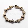 Natural Dalmatian Jasper 3-Hole Guru Bead Strands G-K149-30-1