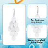 ANATTASOUL 2 Pairs 2 Colors Natural Shell Teardrop Cluster Dangle Earrings EJEW-AN0001-69-3