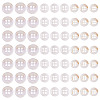 105Pcs 3 Styles Natural 4-Hole Freshwater Shell Buttons BUTT-TA0001-26-2