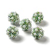 Polymer Clay Rhinestone Beads RGLA-D050-01B-2