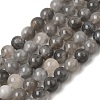 Natural Gemstone Cloudy Quartz Round Bead Strands X-G-O021-8mm-03B-1