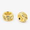 Brass Rhinestone European Beads RB-A050-H5mm-01G-1