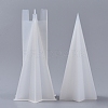 2PCS DIY Six-Sided Pyramid Aromatherapy Candle Silicone & Plastic Mold Sets DIY-F048-06-1