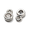 Brass Cubic Zirconia Charms ZIRC-P068-01P-4