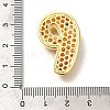 Brass Cubic Zirconia Pendants KK-M295-13G-P-3