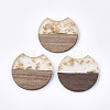 Resin & Walnut Wood Pendants X-RESI-T023-A-11H-1