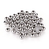 Tarnish Resistant 304 Stainless Steel Hollow Round Seamed Beads STAS-R032-4mm-1