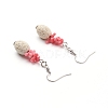 Natural Lava Rock Dangle Earrings EJEW-E260-A04-2