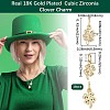 18Pcs Brass Micro Pave Cubic Zirconia Charms ZIRC-BBC0003-42-2