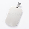 Non-Tarnish 304 Stainless Steel Stamping Blank Tag Pendants X-STAS-R090-32-2