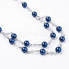 Glass Pearl Beads Tiered Necklaces NJEW-JN01977-05-2