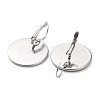 Non-Tarnish 304 Stainless Steel Leverback Earring Settings STAS-F191-03P-25mm-2