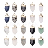 10Pcs 10 Style Natural Gemstone Pointed Pendants G-LS0002-04-2