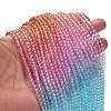 Transparent Painted Glass Beads Strands DGLA-A034-T4mm-A19-2