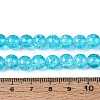 Spray Painted Crackle Transparent Glass Beads Strands CCG-Q001-8mm-06-A-4