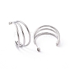Non-Tarnish 304 Stainless Steel C-shape Stud Earrings EJEW-G298-13C-P-2