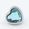 304 Stainless Steel Heart and Square Slide Charms STAS-I023-01M-2