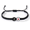 304 Stainless Steel Alphabet Beads Braided Bead Bracelets RY3090-52-1