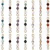 28Pcs 7 Styles Natural Gemstone Connector Charms HJEW-YW00201-2