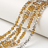 Electroplate Transparent Glass Beads Strands EGLA-A034-T3mm-M10-1