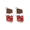 Valentine's Day Theme Alloy Enamel Pendants ENAM-T020-50B-01-1