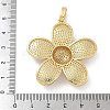 Rack Plating Brass Micro Pave Clear Cubic Zirconia Pendants KK-G515-47G-3