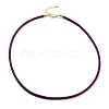 Braided Round Imitation Leather Bracelets Making BJEW-H610-01G-10-1
