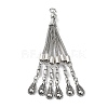 Tibetan Style Alloy Curb Chain Tassel Big Pendants FIND-K013-01AS-10-1