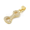 Brass Micro Pave Cubic Zirconia Pendants ZIRC-C012-01G-09-2