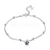 Trendy 925 Sterling Silver Charm Anklets AJEW-BB30911-1