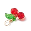 Cherry Glass Pendants PALLOY-JF03470-04-4