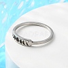 Non-Tarnish 304 Stainless Steel Moon Phase Finger Ring for Women RJEW-A006-04P-2