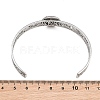 304 Stainless Steel Blank Cuff Bangle Bases with Flat Round Tray SA-CBA82C8-04A-P-3
