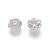 Brass Micro Pave Cubic Zirconia Fancy Bead Caps ZIRC-K080-05-2