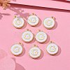 Golden Plated Alloy Charms LS-X-ENAM-S118-01G-5