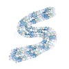 Electroplate Imitation Jade & Opaque & Transparent Glass Beads Strands EGLA-Q135-8MM-A13-2