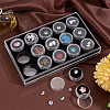 15 Slots Mini Round Plastic Jewelry Screw Top Bead Jars Sets with Velvet Inside AJEW-WH0472-42C-5