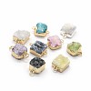 Natural Druzy Quartz Links connectors G-P396-11G-1