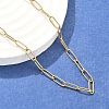 304 Stainless Steel Paperclip Chain Necklace X-NJEW-M183-04G-1