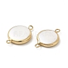 Shell Pearl Connector Charms PEAR-P004-56KCG-3