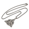 304 Stainless Steel Trinity Knot Pendant Necklaces NJEW-S007-04P-4